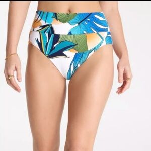 NWT CALIA Wide Banded High Rise Bikini Bottom